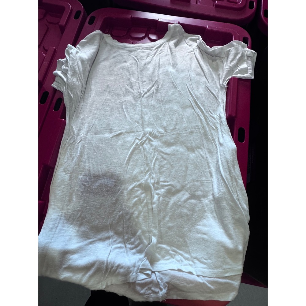 Style & Co Womens White Slub Knit Scoop Neck Short Sleeve T-Shirt Size M 1SC19